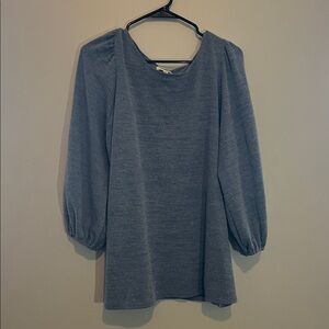 Max Studio Heathered Blue Blouse